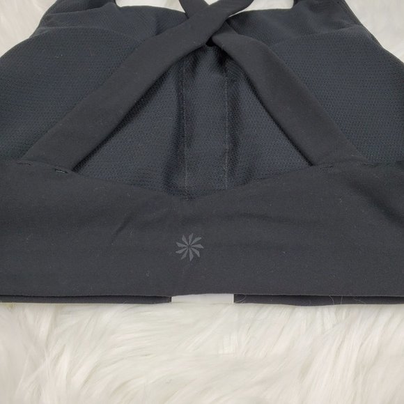 NWT Athleta Black Rose Stripe Conscious Bra - Picture 6 of 7